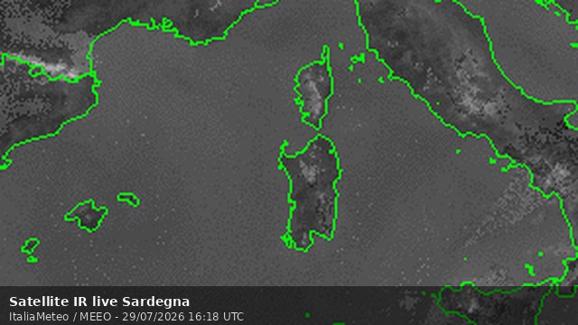 Crop Meteosat infrarosso live del sud Sardegna